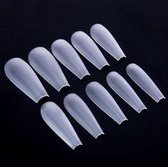 DRM Nageltips Ballerina Transparant Mat - 10 maten 500 stuks