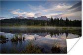 Poster Uitzicht over het Nationaal park Jasper in Alberta - 120x80 cm