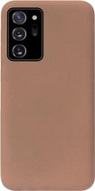 ADEL Siliconen Back Cover Softcase Hoesje Geschikt voor Samsung Galaxy Note 20 - Bruin