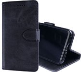 Alcatel 1S (2019) Hoesje - Mobigear - Wallet4 Serie - Kunstlederen Bookcase - Zwart - Hoesje Geschikt Voor Alcatel 1S (2019)