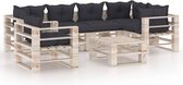 Medina 7-delige Loungeset met kussens pallet grenenhout