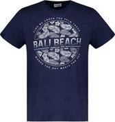 DEELUXE T-shirt met tropisch dessin BEADY Navy