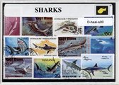 Haaien – Luxe postzegel pakket (A6 formaat) - collectie van verschillende postzegels van haaien – kan als ansichtkaart in een A6 envelop. Authentiek cadeau - kado - kaart -zeezoogdier - roofvis - witte haai - tijgerhaai - jaws - Elasmobranchii