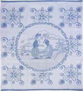 Twentse Damast Keuken Handdoeken - Hollandse Designs - Keukendoeken Set - 6 stuks - 50x55 cm - Hollands Koppel Blauw