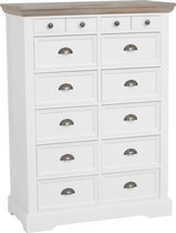 Ladekast - louisiana dressoir - 14 lades - wit - 0x88x120