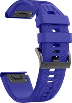 Horlogebandje Geschikt voor Garmin Fenix 5X / 5X Plus  blauw - Siliconen - Horlogebandje - Polsbandje - Bandjes.nu - Polsband