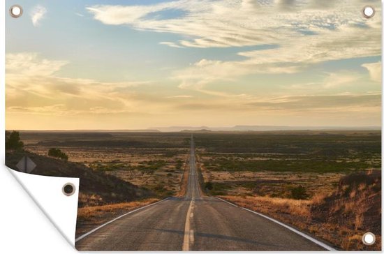 Tuinposters buiten USA - New Mexico - Weg - 90x60 cm - Tuindoek - Buitenposter