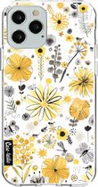 Casetastic Apple iPhone 12 / iPhone 12 Pro Hoesje - Softcover Hoesje met Design - Flowers Yellow Print