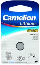 1 Stuk (1Blister a 1st) Camelion CR1220-BP1 Lithium 3V niet-oplaadbare batterij