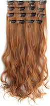 Clip in hair extensions 7 set wavy rood - 30#
