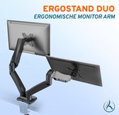 RIVO Ergonomics - ErgoStand Duo - Ergonomische monitor arm met gasveer voor 2 schermen tot 32" / 8kg per arm