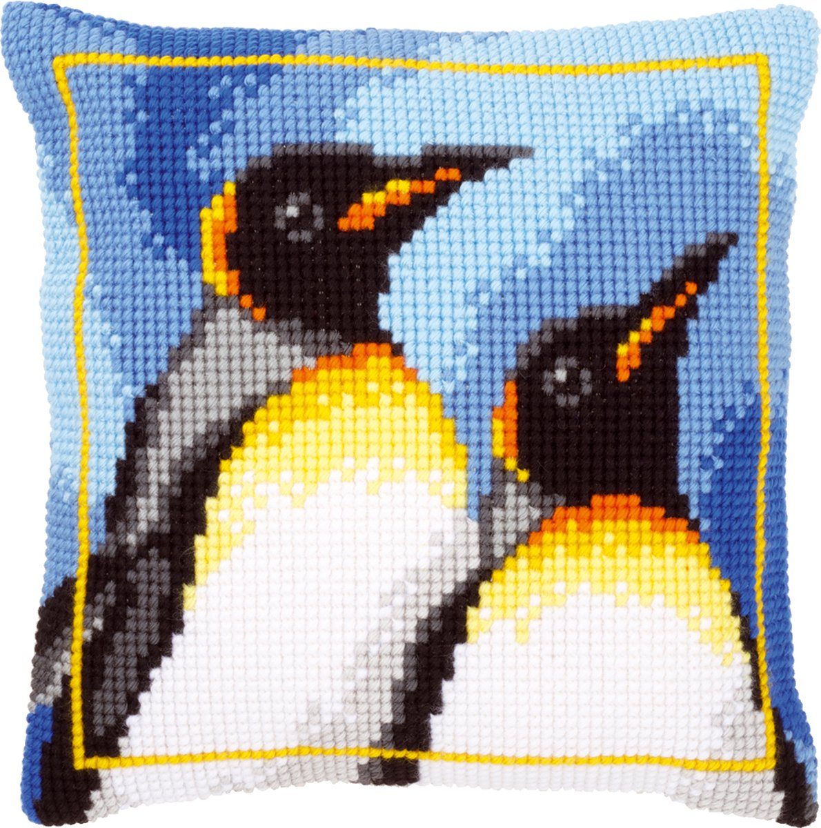 Vervaco - Kruissteekkussen kit - Pinguins - PN-0147725 - Borduren - Borduurpakket - Borduurpakket volwassenen - Borduurpakket kind