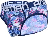 Andrew Christian Palm Beach Brief w/ Almost Naked Blauw - MAAT M - Heren Ondergoed - Slip voor Man - Mannen Slip