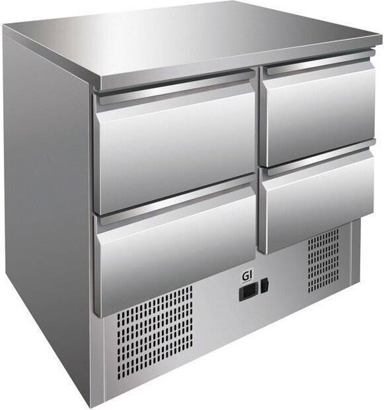 Gastro-Inox RVS Werkbank Met 4 Laden, Geforceerd Gekoeld, Gastro-Inox 202.012
