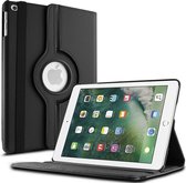 Geschikt Voor iPad 6/5 Hoes - 6e/5e Generatie - Case - Cover - Bookcase - 9.7 Inch - 2018/2017 - 360 Draaibaar - Roterend - Met Standaard - Zwart