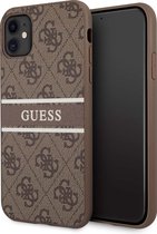 Guess Logo Stripe Backcase iPhone 11 Bruin