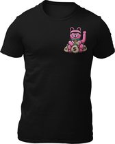 Chinese Cats Money Bags - Teddy The Gangster - Heren T-Shirt - Getailleerd - Katoen - Ronde Hals