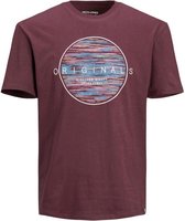 Jack & Jones T-shirt Jormilton Tee Ss Crew Neck 12193545 Catawba Grape/relaxed Mannen Maat - XXL