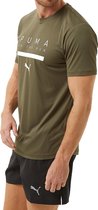 Puma Logo Hardloopshirt Zwart Heren - Maat L