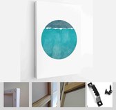 Set of Abstract Hand Painted Circle for Wall Decoration, Postcard, Social Media Banner Background. Modern Abstract Painting Artwork - Modern Art Canvas - Vertical - 1876376677 - 40