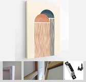 Abstract Organic Wall Art. Mid Century Modern Design. A trendy set of Abstract Hand Painted Illustrations for Wall Decoration, Social Media Banner, Brochure Cover Design - Modern A