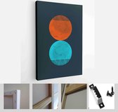 Mid Century Modern Design. A trendy set of Abstract Hand Painted Illustrations for Wall Decoration, Social Media Banner, Brochure Cover Design - Modern Art Canvas - Vertical - 1952