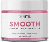 Teami Teami Smooth Exfolianting Body Polish - Hibiscus - Bodyscrub - Gezicht Scrub - ex foliërende Scrub - Hibiscus, Suiker & Zeezout
