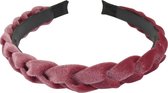 Haarband Diadeem Gevlochten Velvet Roze