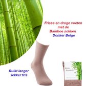Origineel Bamboe Sokken-6 Paar | Maat 46-47 | Donker Beige