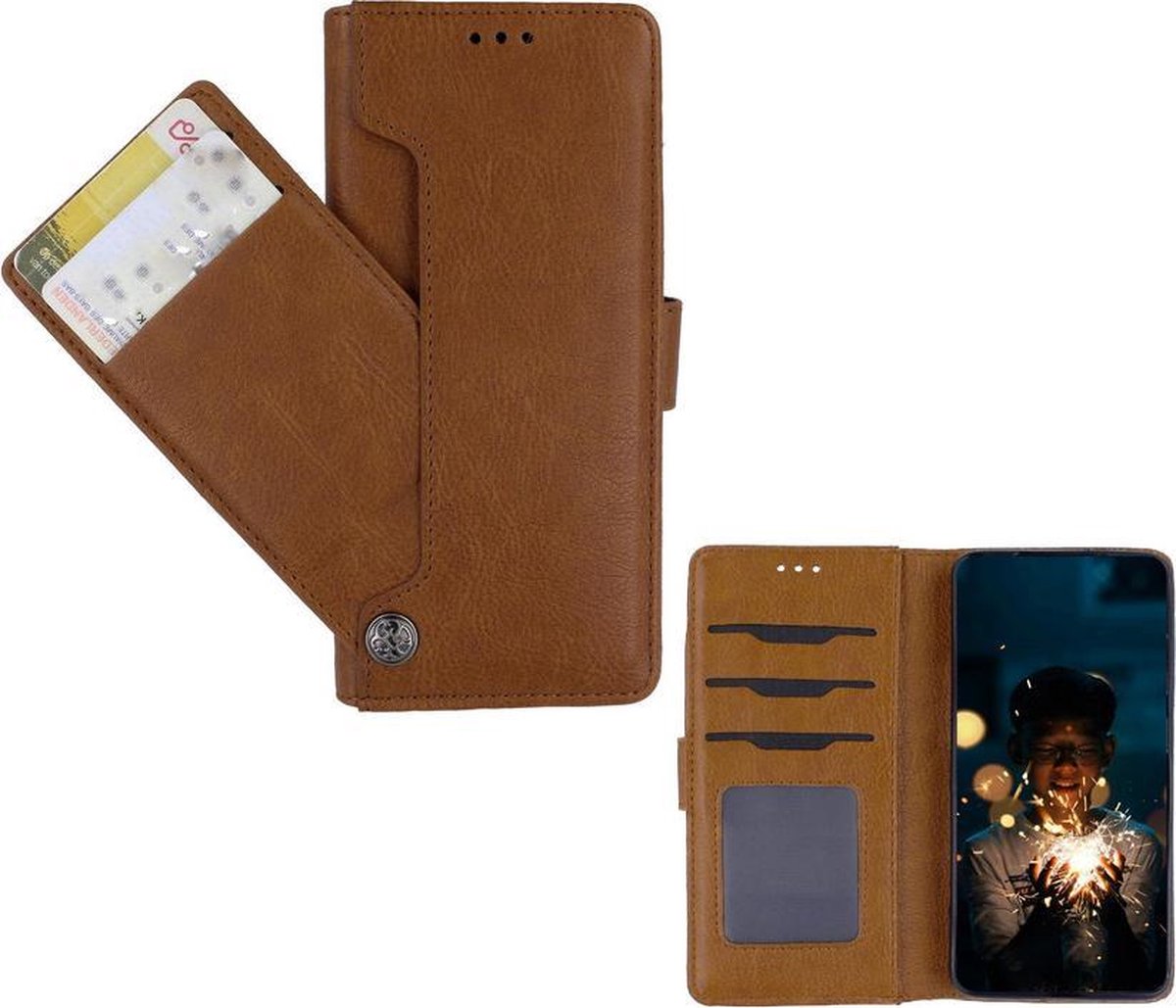 Samsung Galaxy S21 Plus Bruin Boekhoesje | Portemonnee Book Case met 5 kaartsleuven