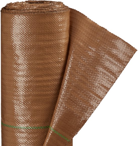 vounot® Mulchdoek tegen onkruid, 50 m x 2 m, van polypropyleen vezels, uv-bestendig, 100 g/m², scheurvast, met hoge stabilisatie, zwart mulchzeil
