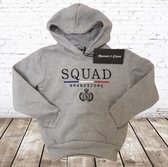 Jongens hoodie Squad grijs -s&C-110/116-Hoodie jongens