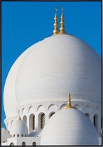 Poster koepel van de Abu Dhabi Sheikh Zayed moskee - UAE - 13x18 cm