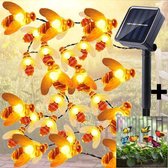 ✿BrenLux® Lichtsnoer sfeerverlichting – Verlichtingslinger zonne-energie - Solar 5m 20 bijen – Slinger op zonne-energie - Inclusief decoratie - Tuinverlichting - Tuindecoratie - Wa