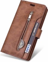 Samsung Galaxy S21 Ultra Luxe Book Case Hoesje met Koord - Portemonnee - Pasjeshouder - Magnetische Sluiting - Samsung Galaxy S21 Ultra - Bruin