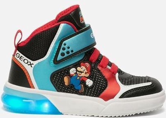 Geox Dj Rock Super Mario sneakers blauw - Schoenen.nl