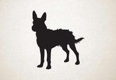 Silhouette hond - Portuguese Podengo - Portugees Podengo - M - 67x60cm - Zwart - wanddecoratie