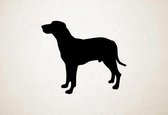 Silhouette hond - Chien Francais Blanc Et Noir - XS - 25x29cm - Zwart - wanddecoratie