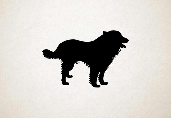 Silhouette hond - Scotch Collie - Schotse Collie - S - 40x60cm - Zwart - wanddecoratie