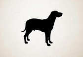 Silhouette hond - Grand Anglo-francais Blanc Et Noir - M - 60x71cm - Zwart - wanddecoratie