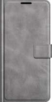 Deluxe Book Case - OnePlus Nord 2 Hoesje - Grijs