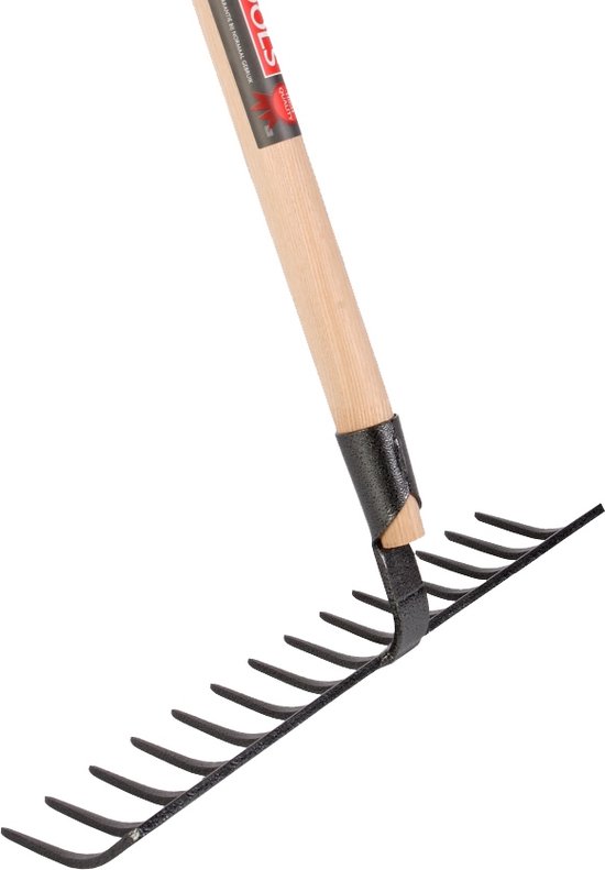 Sneeboer tuinhark met 10 tanden en essenhouten steel - 167 cm - Belle