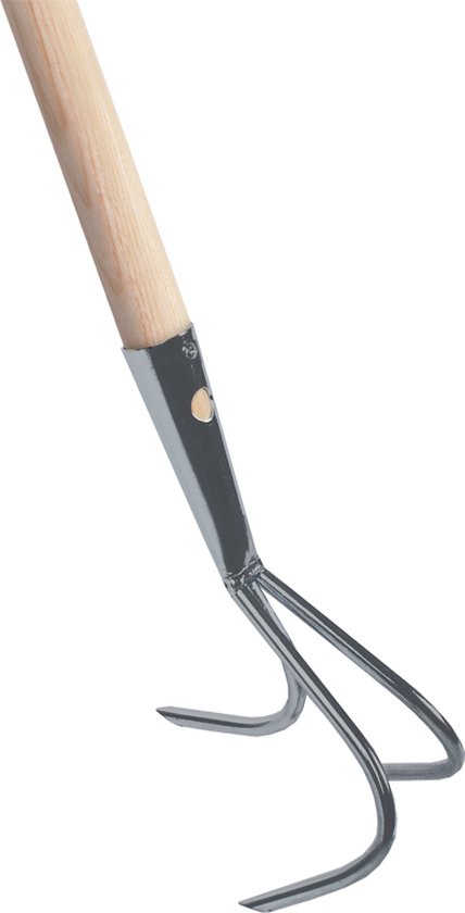 Grattoir de jardin 3 dents en acier galvanisé 140 cm