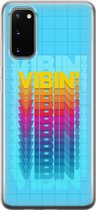 Samsung Galaxy S20 Telefoonhoesje - Transparant Siliconenhoesje - Flexibel - Met Quote - Vibin - Lichtblauw