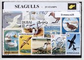 Meeuwen – Luxe postzegel pakket (A6 formaat) : collectie van 25 verschillende postzegels van meeuwen – kan als ansichtkaart in een A6 envelop - authentiek cadeau - kado - geschenk
