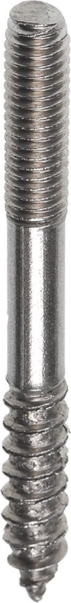 Stokeind M8X80mm RVS A2 Zeskant 100 stuks