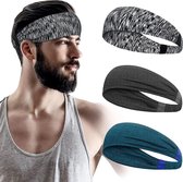 Zweetband Hoofd - Zinaps sport hoofdbanden voor mannen en vrouwen, vochtige zweetband, goede elasticiteit hoofdband voor iedereen, hoofdband voor yoga, hardlopen, fitness training, wandelen e