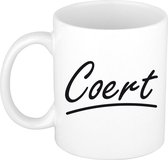 Coert naam cadeau mok / beker met sierlijke letters - Cadeau collega/ vaderdag/ verjaardag of persoonlijke voornaam mok werknemers
