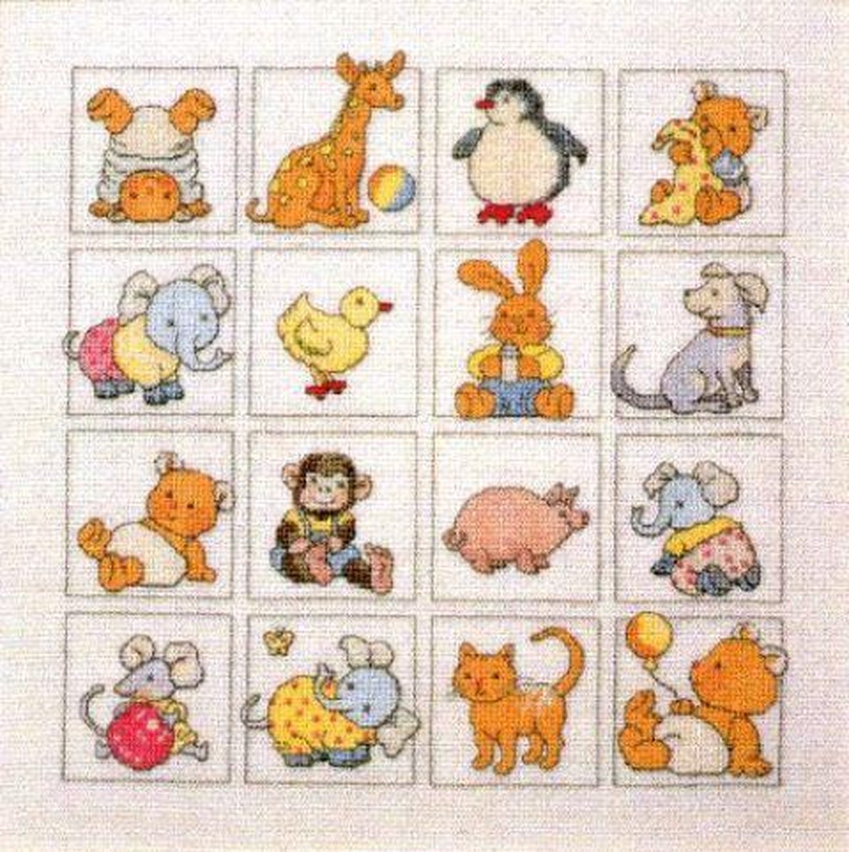 Borduurpakket Happy Friends - Permin