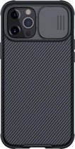 Nillkin CamShield iPhone 12 Pro Max Geschikt voor magnetische ring Hoesje Camera Slider Zwart